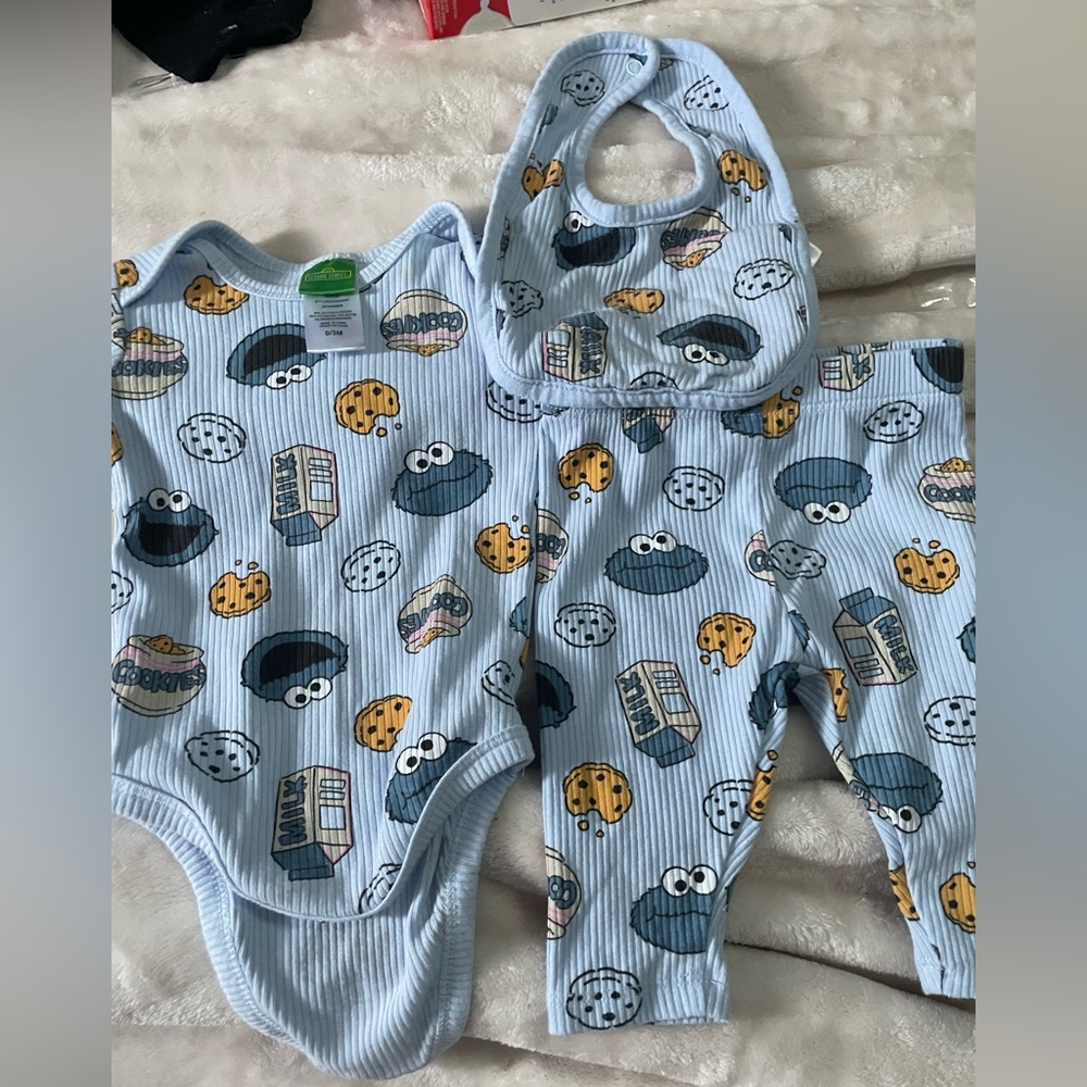 Child of Mine Blue Cookie Monster Matching Set
